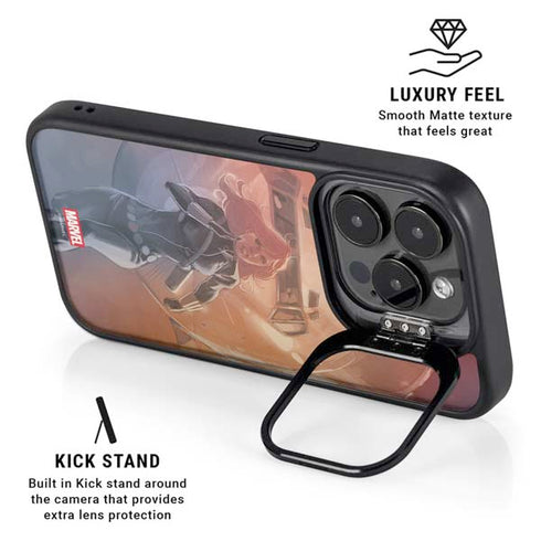 Marvel Black Widow Running iPhone 16 Pro Kickstand Case
